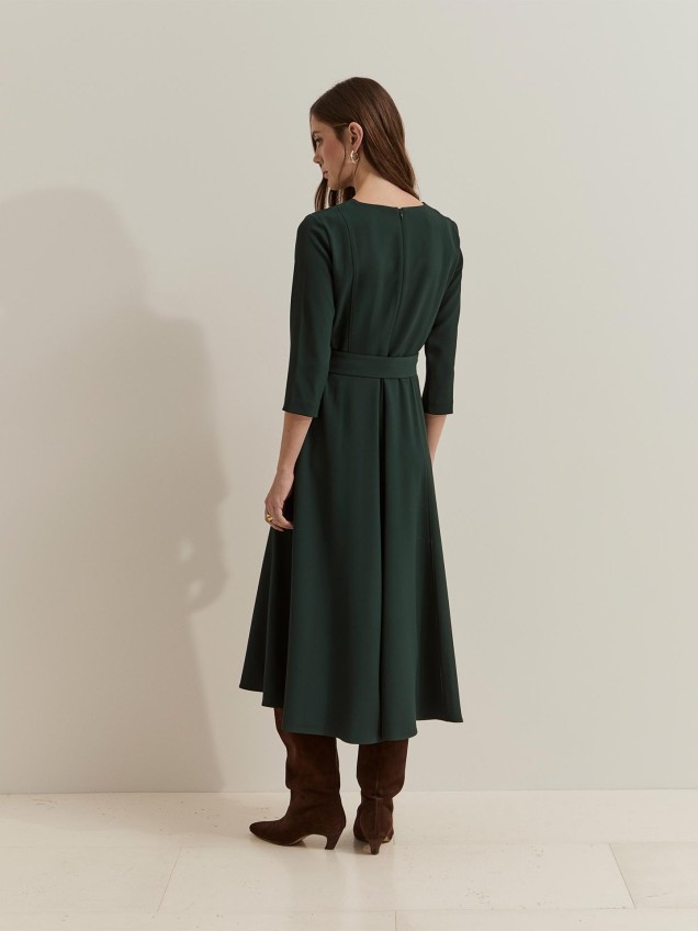 Vestido Midi com Cinto