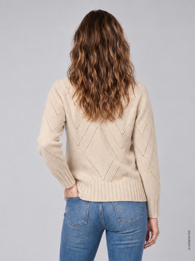 Camisola de Malha Ajurada
