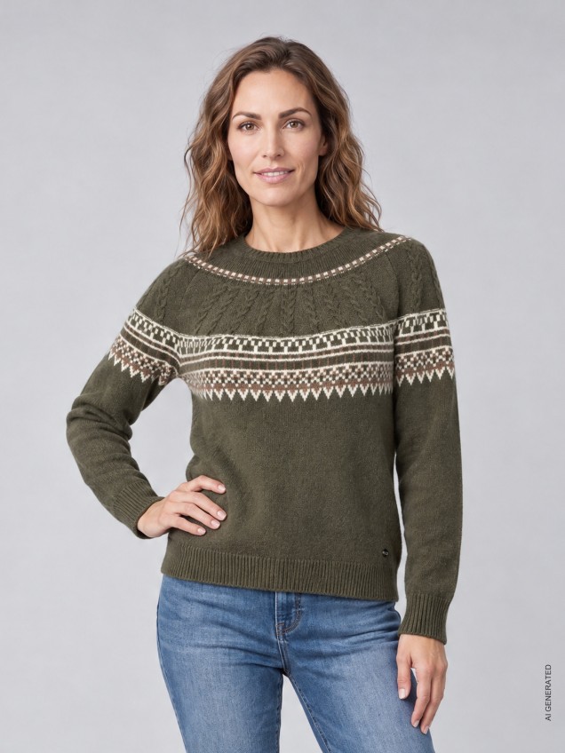 Camisola de Malha com Decote Rente