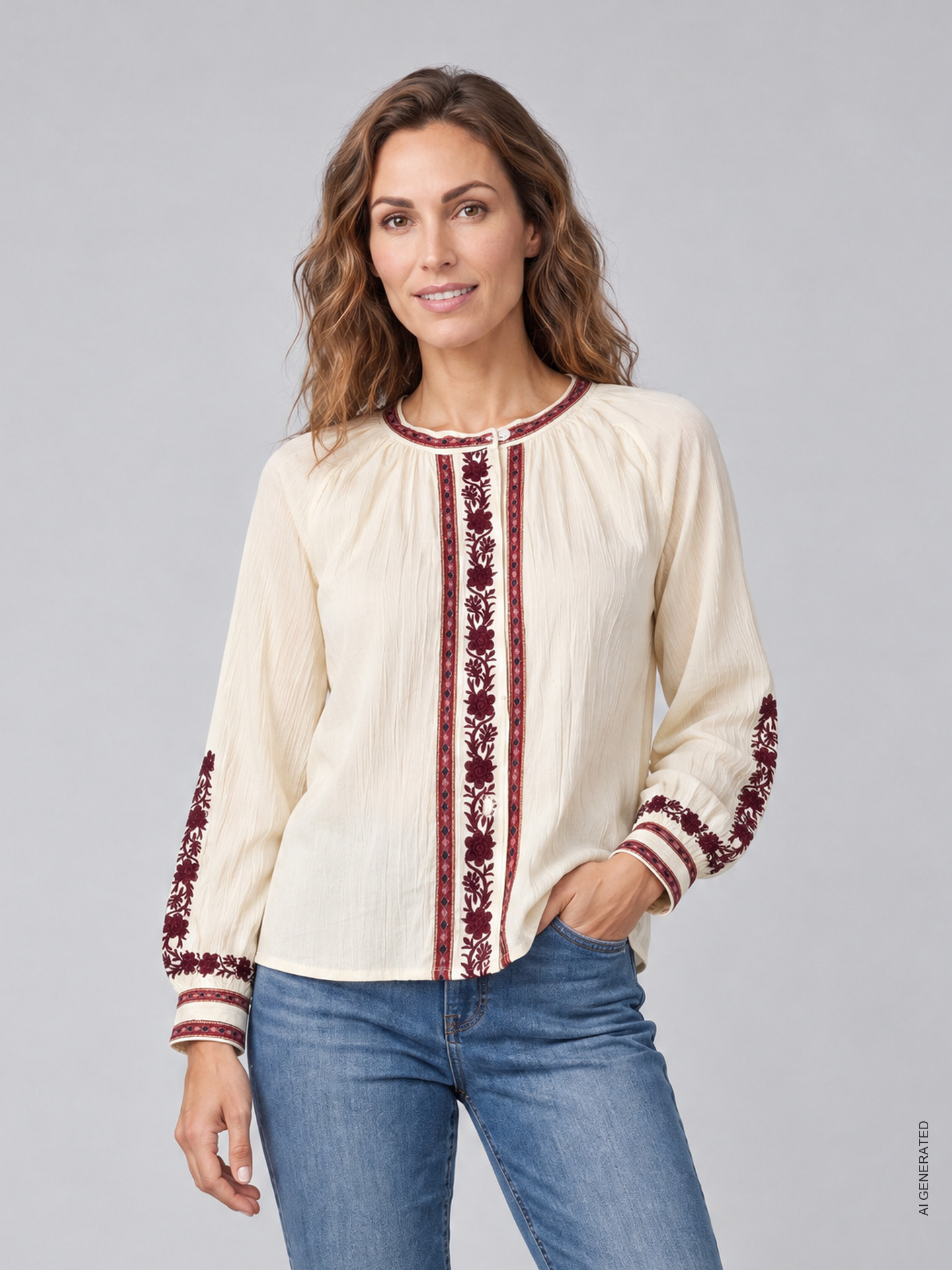 Blusa de Algodão com Bordados