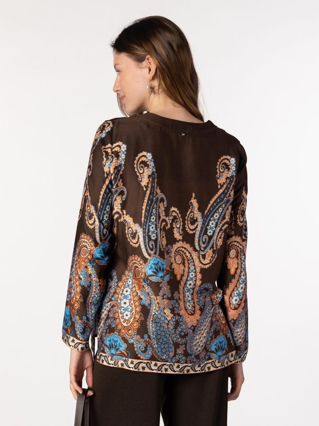Túnica com Estampado Paisley