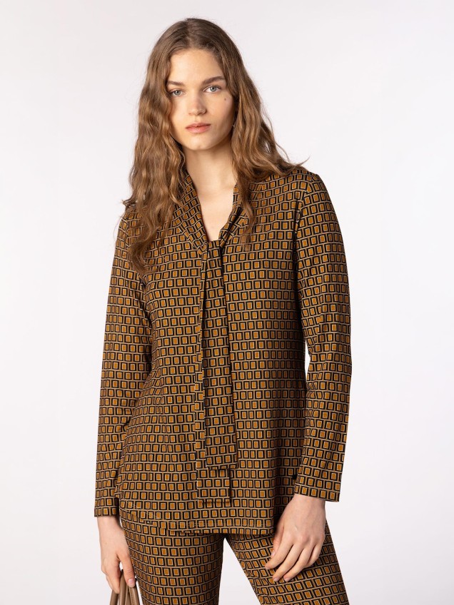 Blusa em Jersey com Estampado