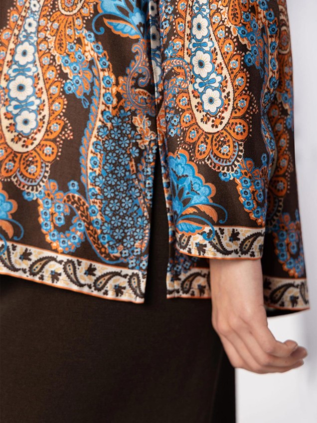 Túnica com Estampado Paisley