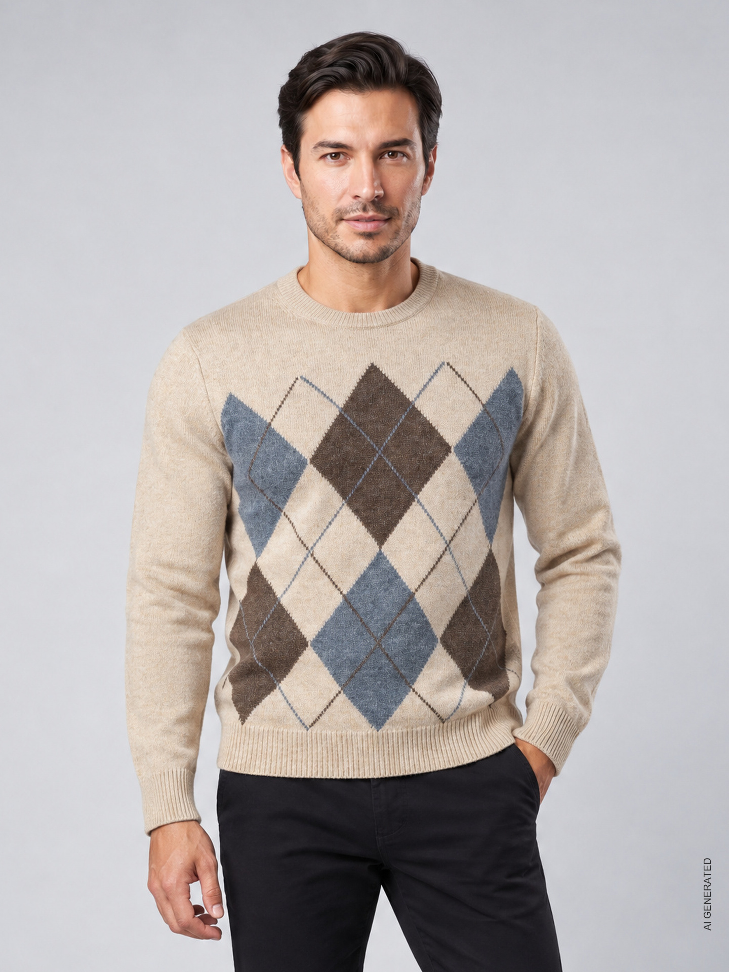 Camisola de Malha com Losangos