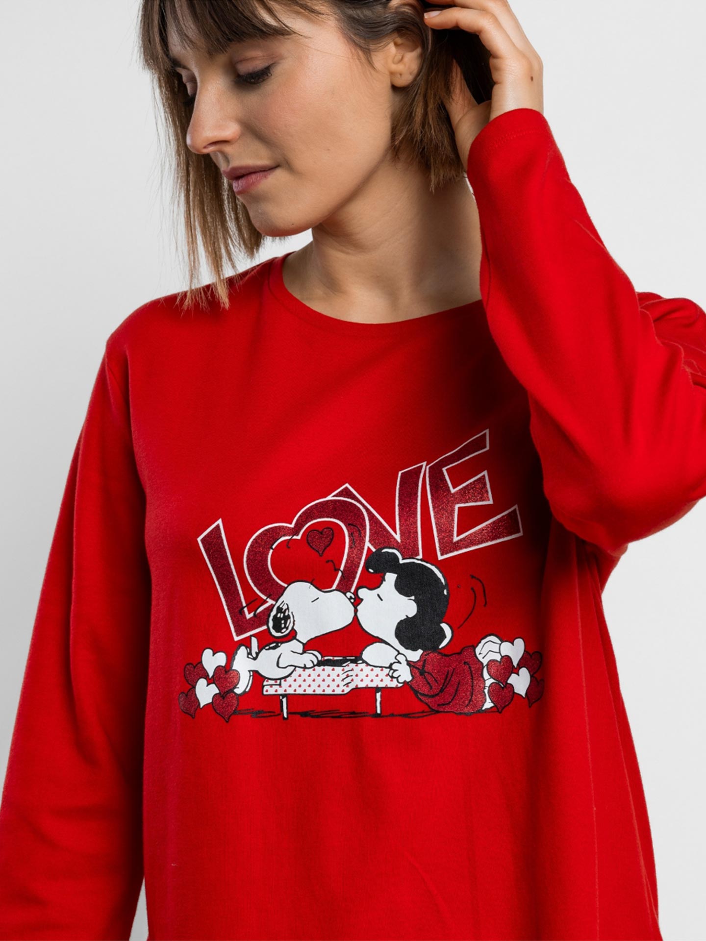 Pijama de Manga Comprida Love Snoopy