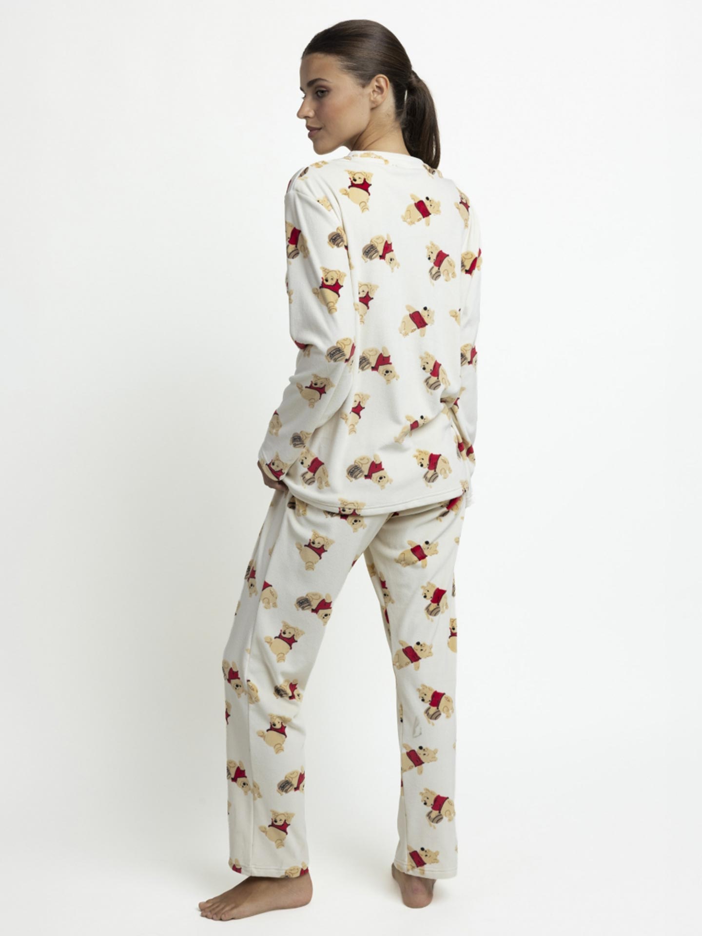 Pijama de Manga Comprida em Veludo Winnie The Pooh