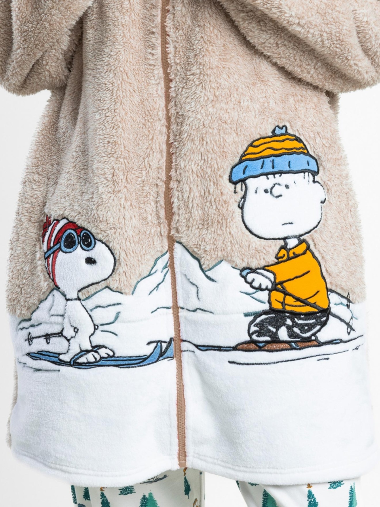 Bata Polar Snoopy Mountain com Fecho de Correr