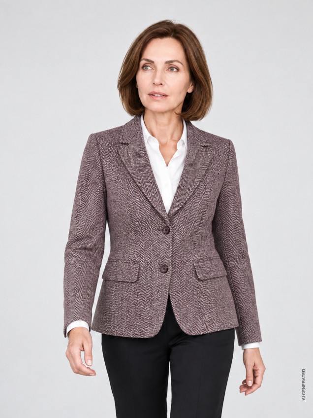 Blazer com Padr�o Espinha de Peixe