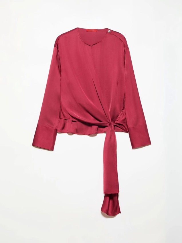 Blusa em Cetim com Nó Frontal MCBPARTY