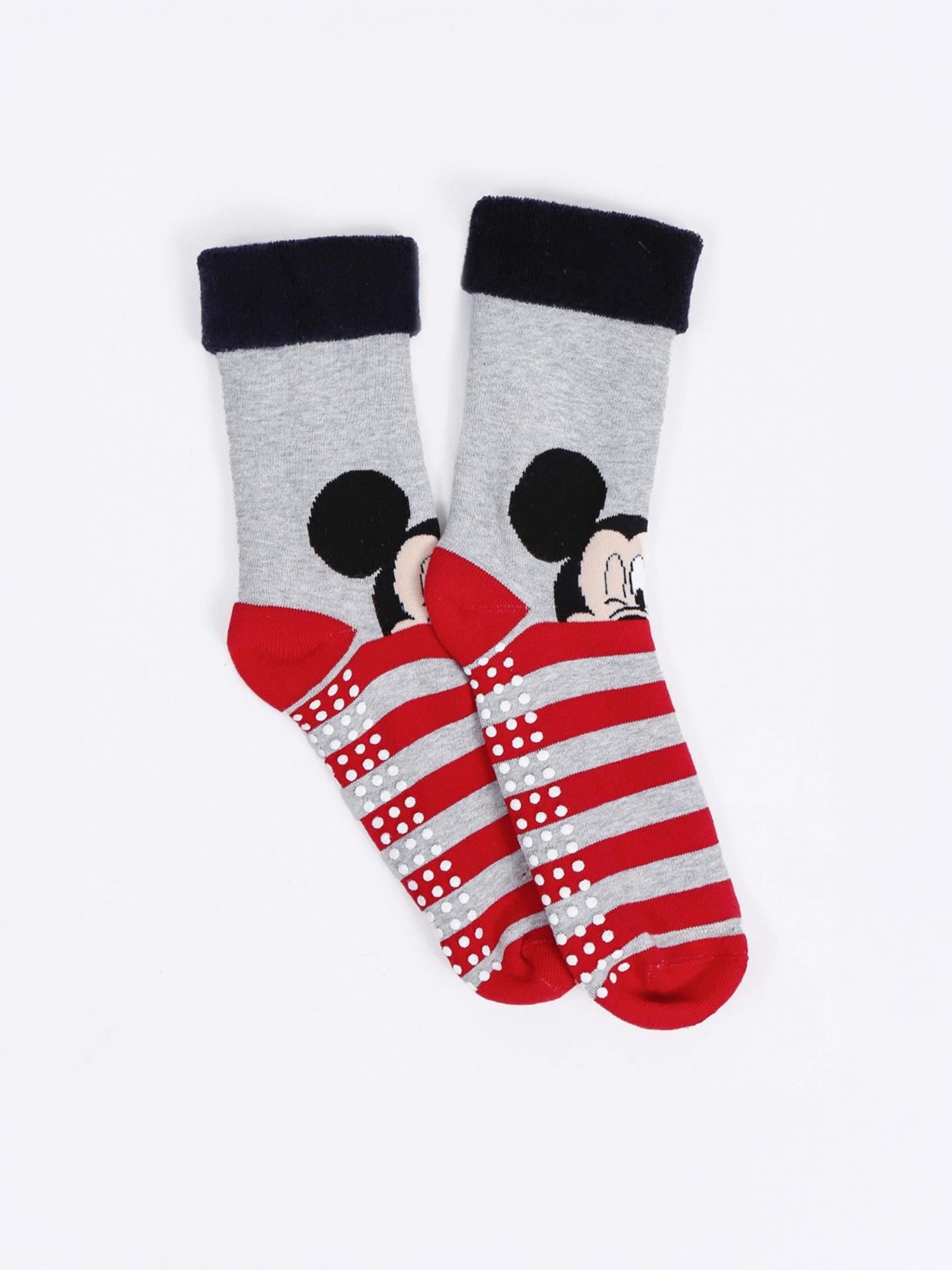 Meias Antiderrapantes Mickey Stripes