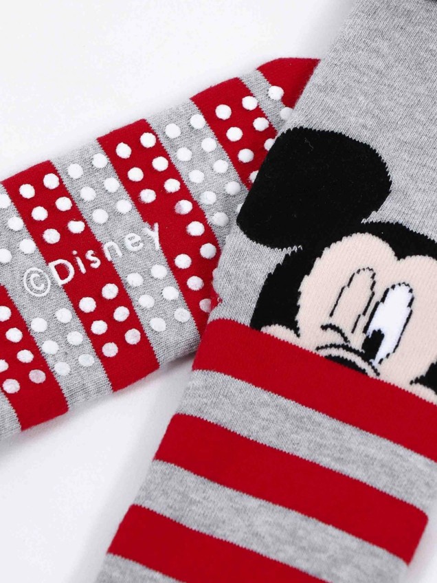 Meias Antiderrapantes Mickey Stripes