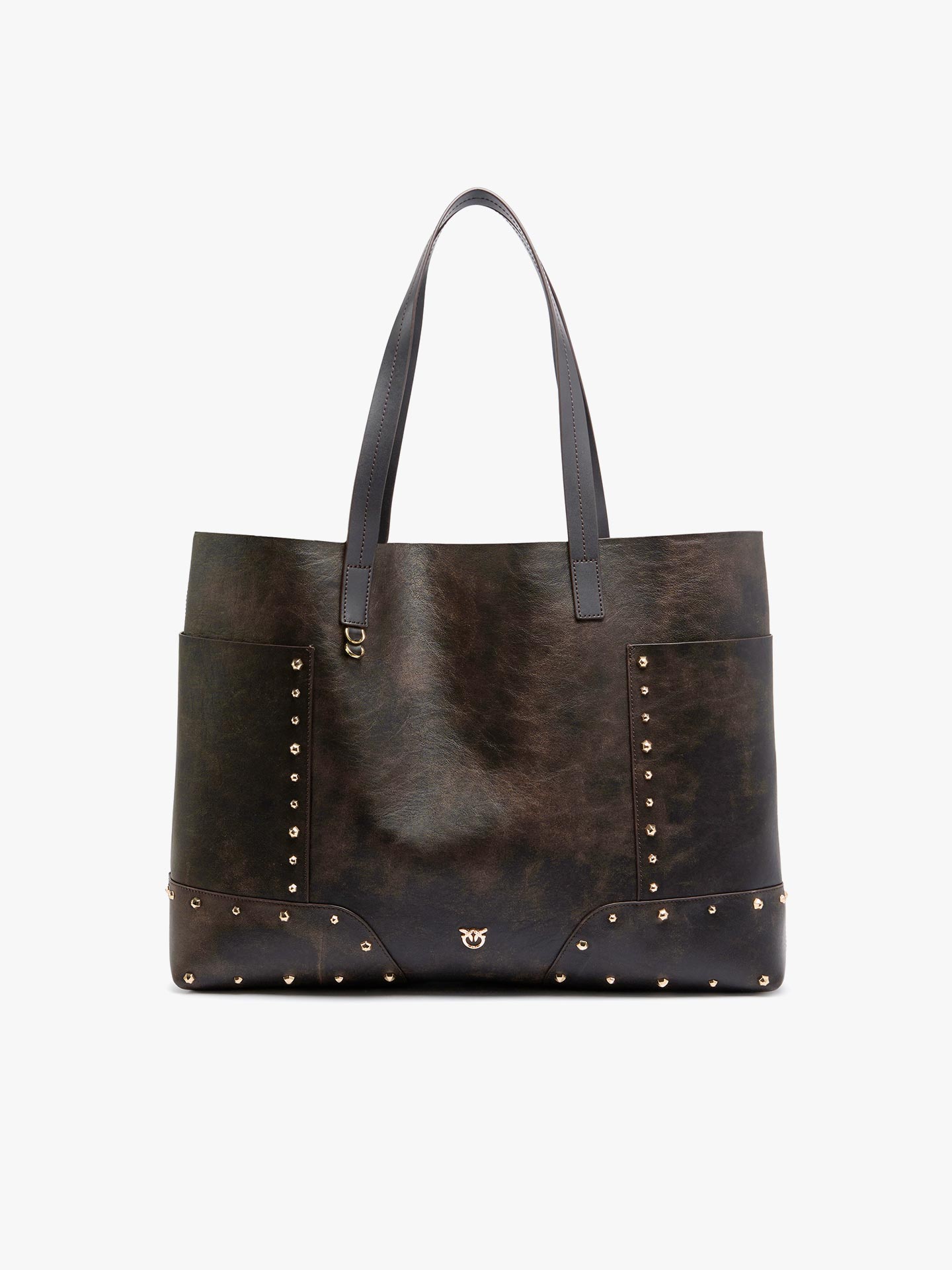 Mala Shopper com Tachas e Bolsos Laterais