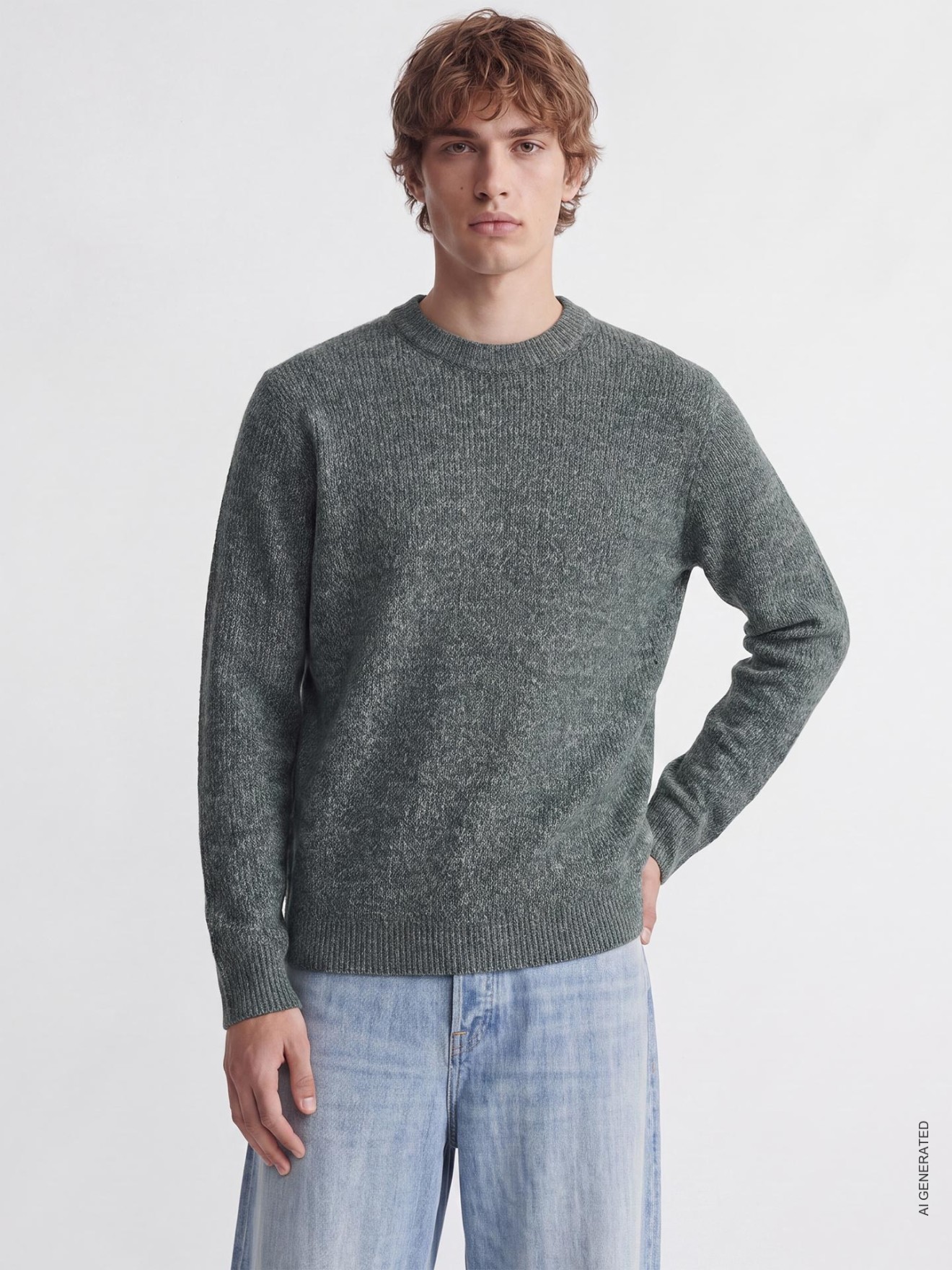Camisola de Malha com Gola Redonda
