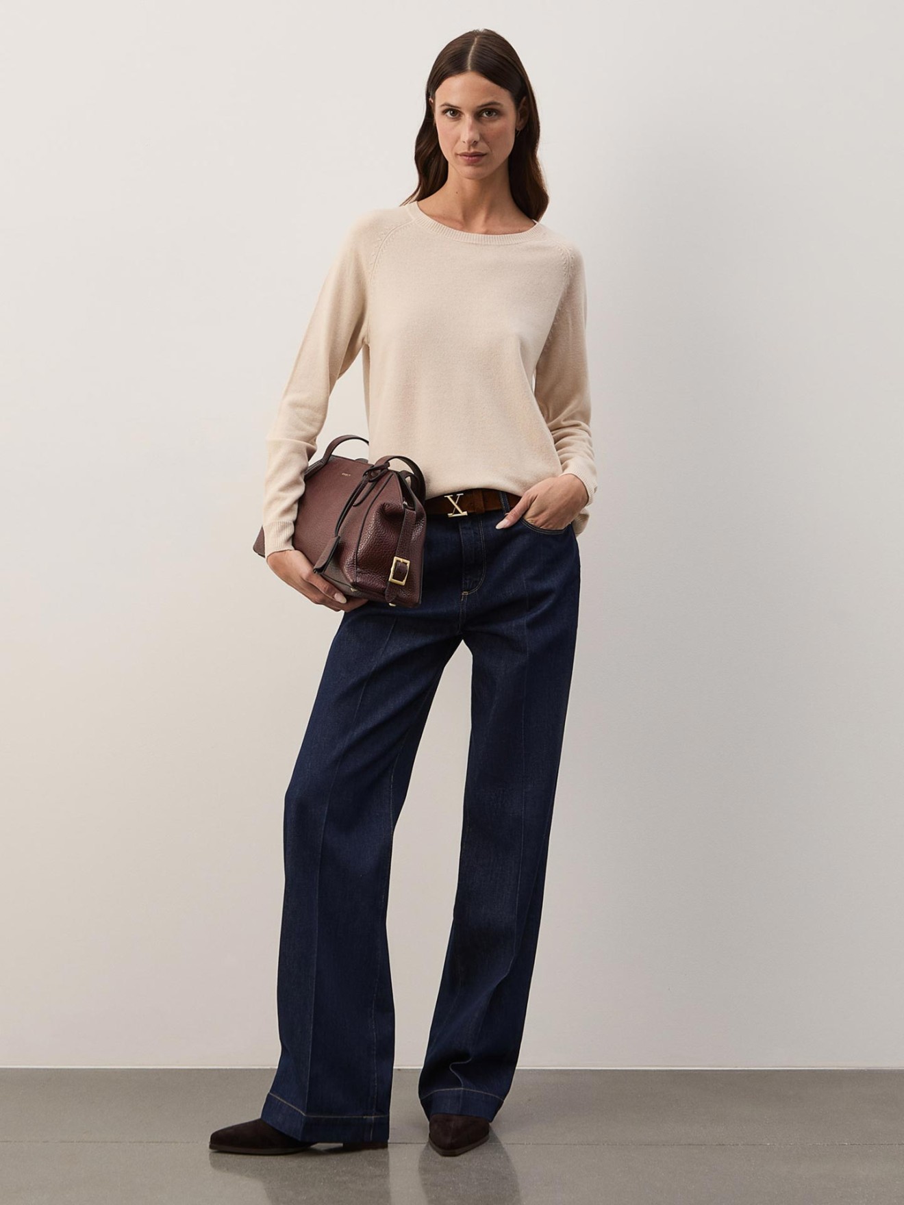 Camisola de Malha com Gola Redonda