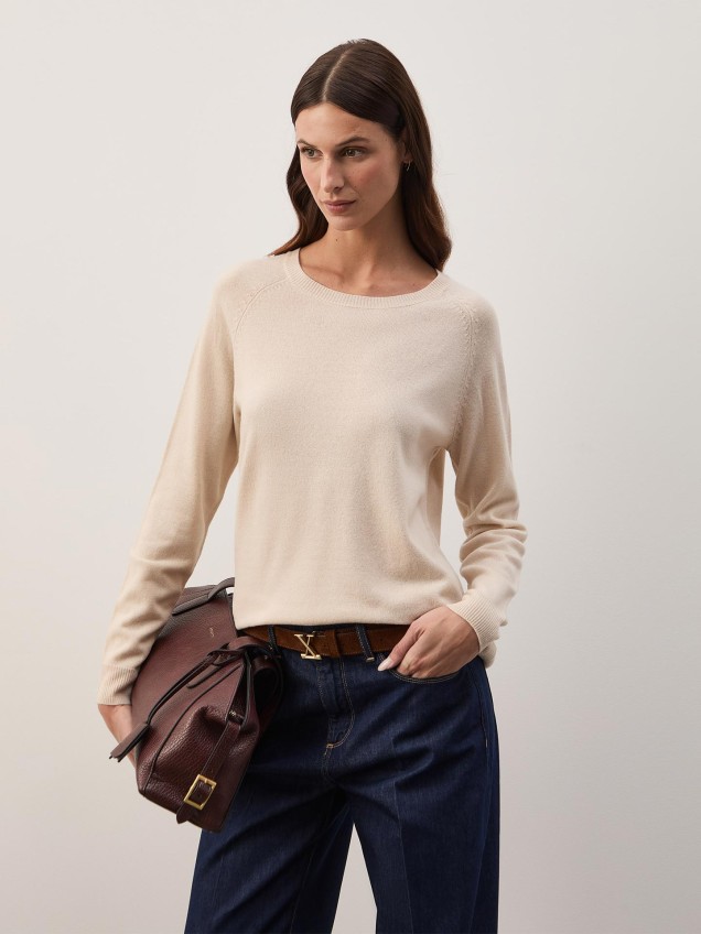 Camisola de Malha com Gola Redonda