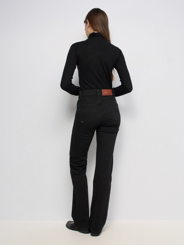 Calças de Ganga Destiny Push Up Straight