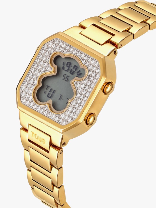 Relógio Digital D-Bear Mini com Zircónias