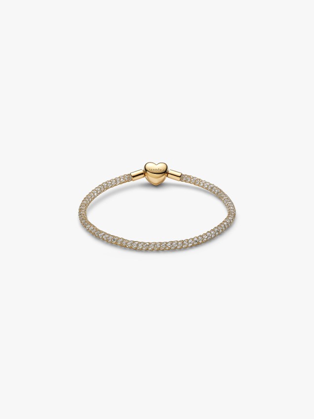 Pulseira em Malha com Fecho Coração