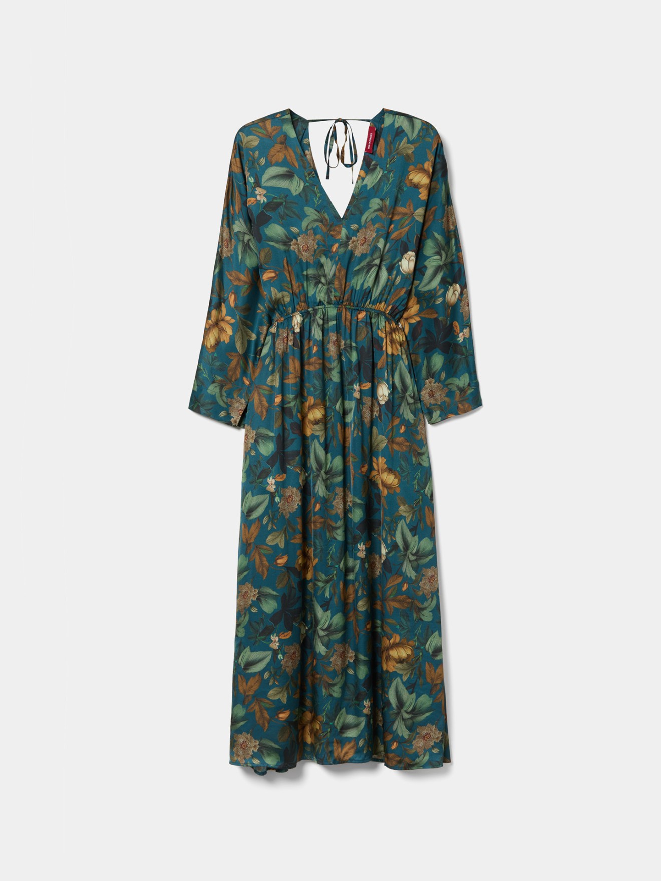 Vestido Midi com Padrão Floral