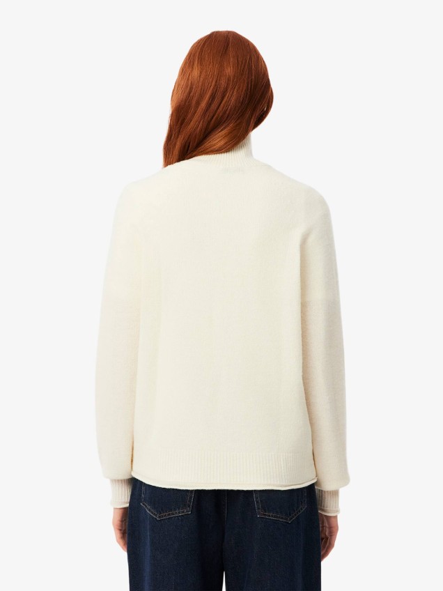 Camisola de Gola Alta com Botões