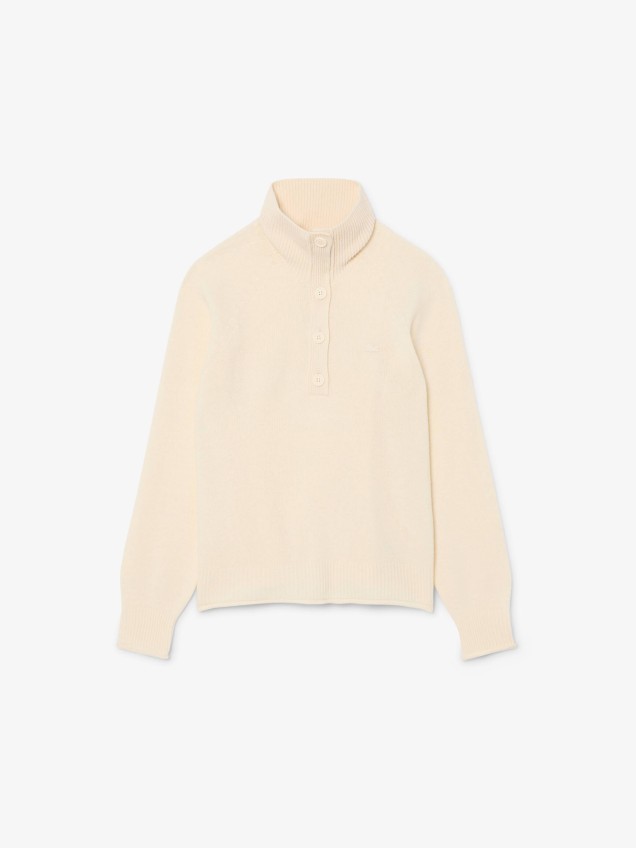 Camisola de Gola Alta com Botões
