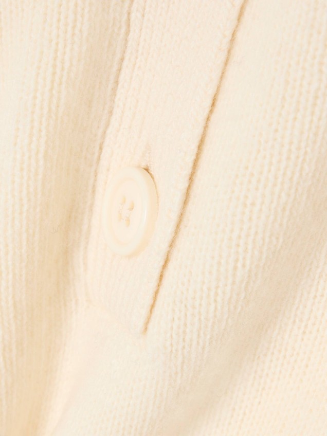 Camisola de Gola Alta com Botões