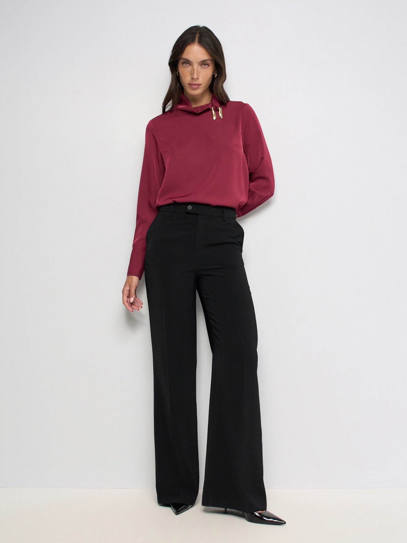 Blusa Slim Fit com Aplica��o Met�lica