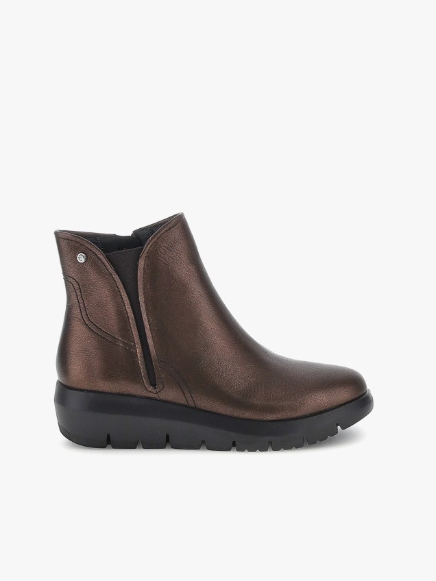 Botins Plume 32 em Pele com Fecho