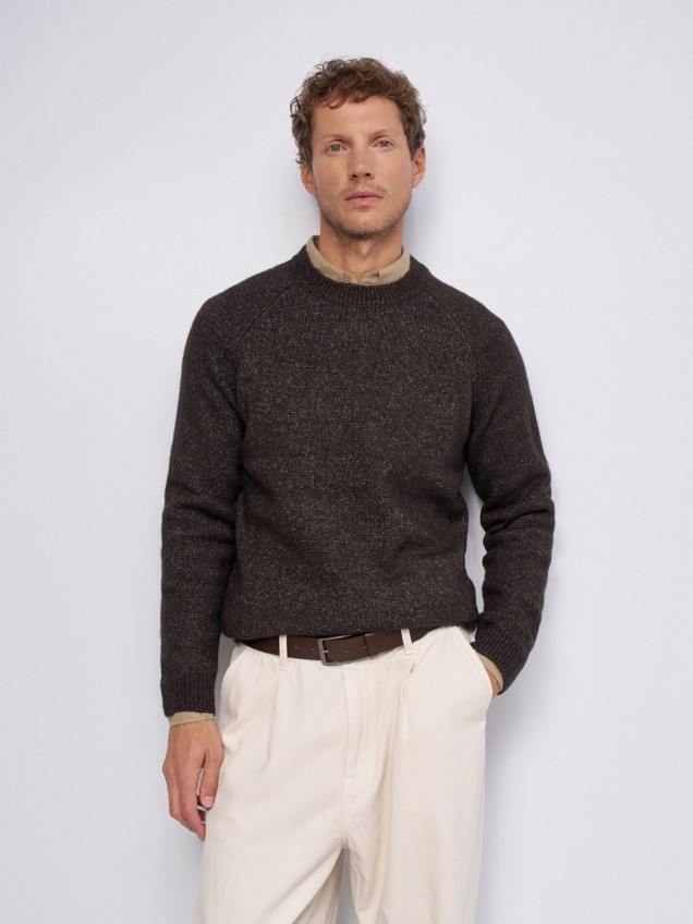 Camisola de Malha com Efeito Mesclado