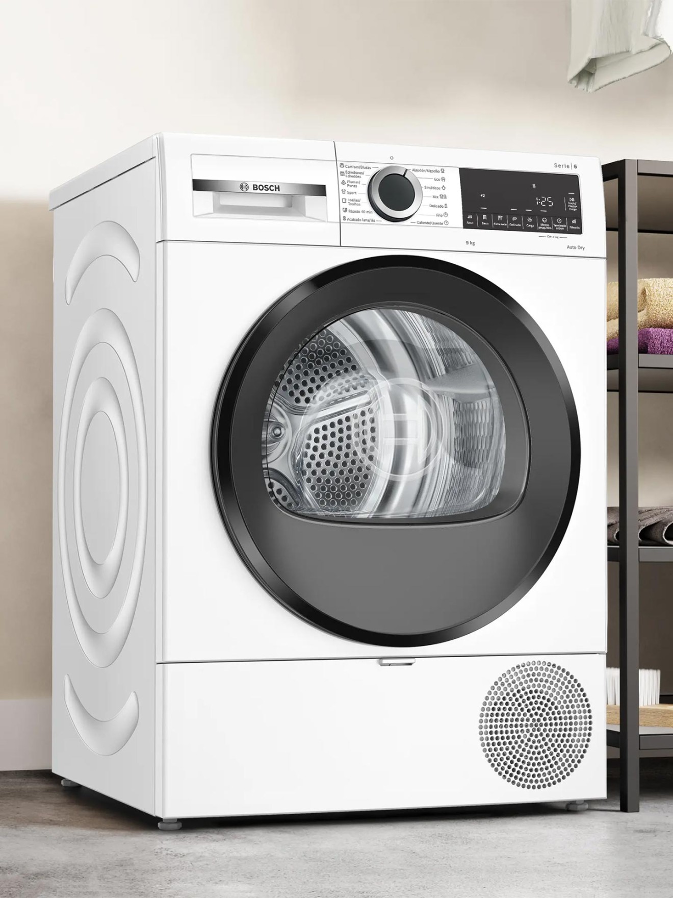 Máquina de Secar Roupa Serie 6 com Bomba de Calor 9 Kg