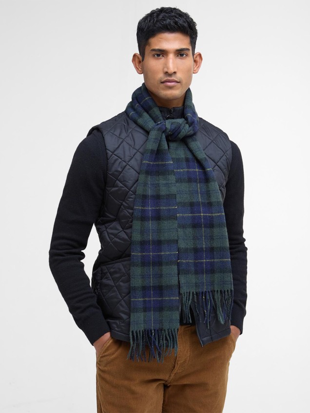 Cachecol Tartan com Franjas