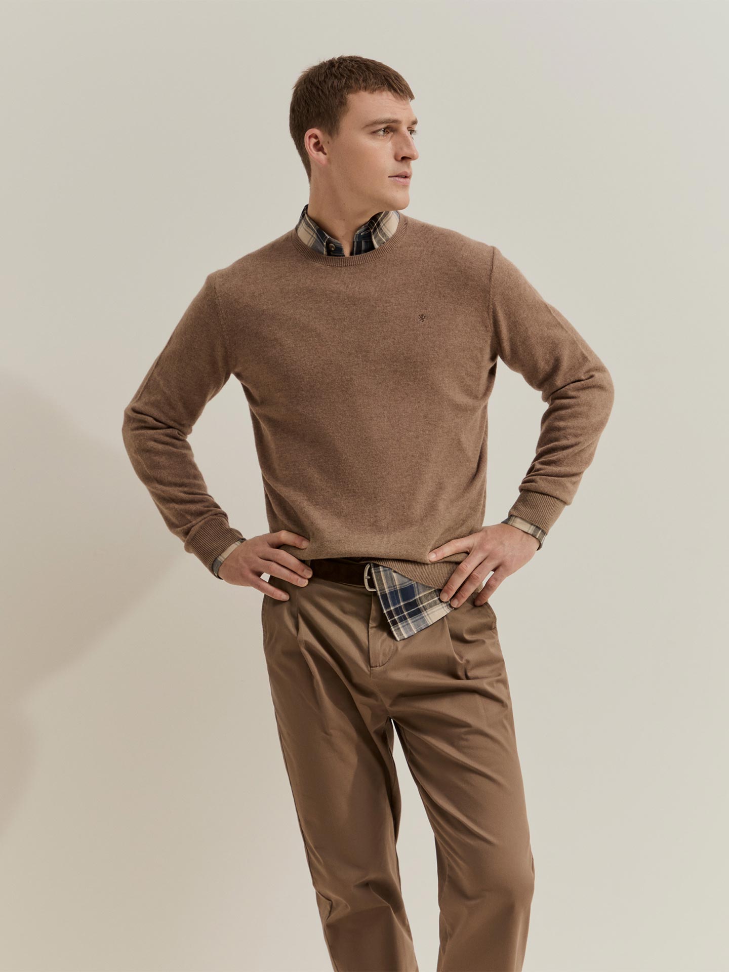 Camisola de Malha com Gola Redonda
