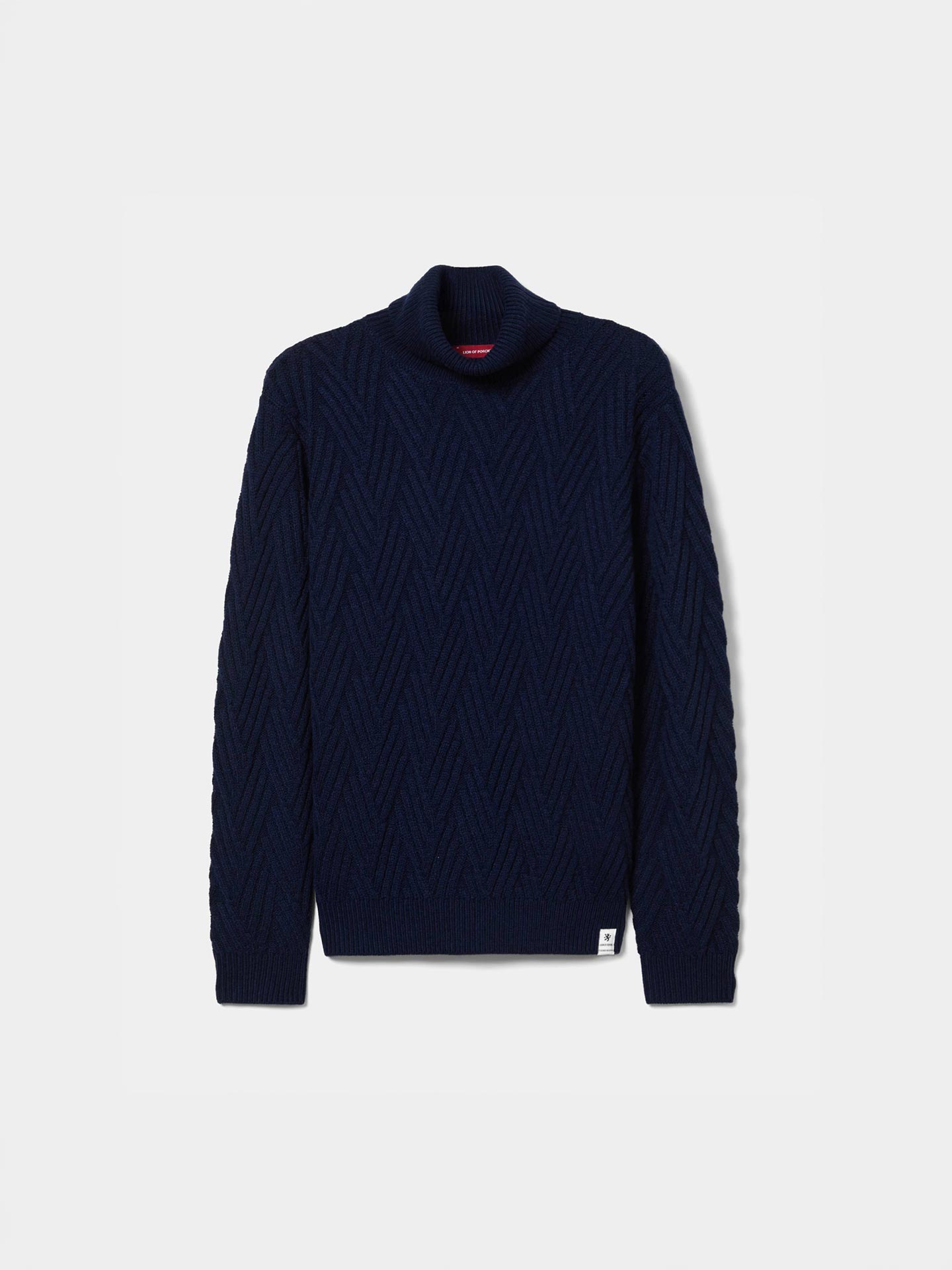 Camisola de Gola Alta com Textura