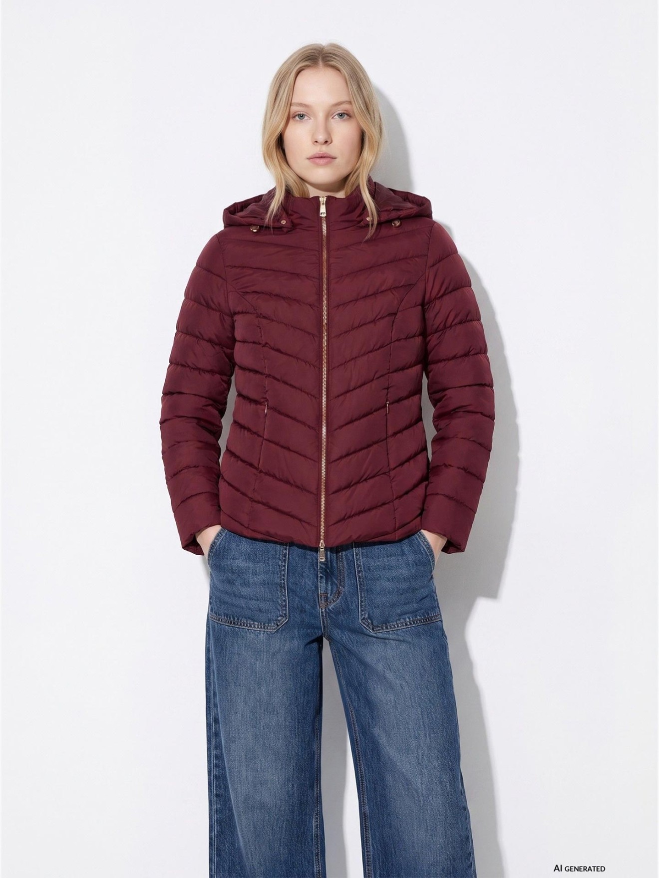 Parka Acolchoada Slim Fit com Capuz